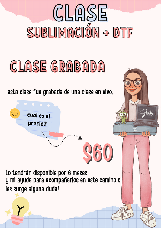 Clase Sublimacion + DTF Casero